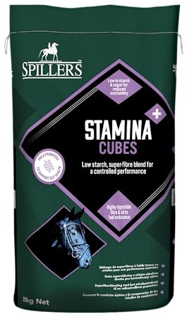 SPILLERS Stamina+ Cubes Horse Feed 20KG - Horse Food for Endurance and Performance - High in Fibre for Stamina - Supports Immune and Muscle Health and Athletic Performance