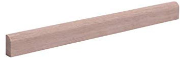 30 lfm Leiste massiv Eiche 35 x 15mm mit abgerundeter Vorderkante roh