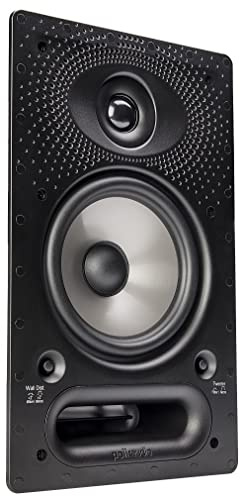 Polk Audio 65-RT in Wall Speakers (1) 6.5 Driver – Vanishing Series Premium Sound | Power Port & Paintable White Grille