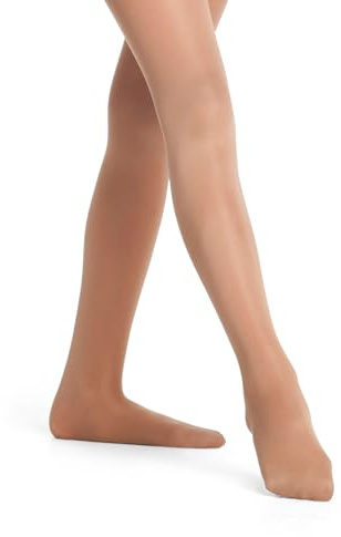 Danskin Big Girls' Student Footed Tight, Suntan, M (8/10)