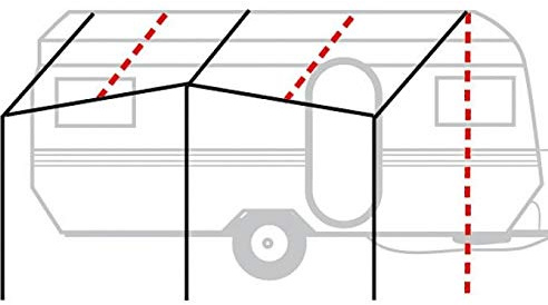 BERGER Basisgerüst Stahl | Wohnwagen Vorzeltgestänge 25 mm | Anbau Camping Gerüst Gestänge für Vorzelt Zeltgestänge | Stabil & Wetterfest