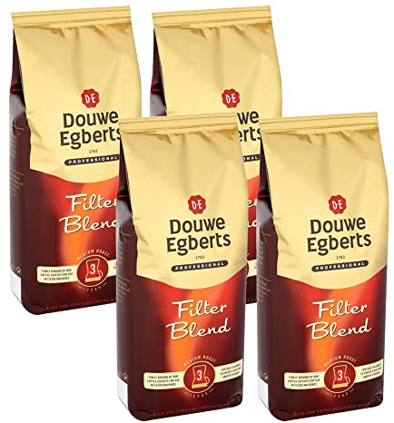 Douwe Egberts Professional Filter Blend Coffee 4KG French Press Cafetiere Ground Bag (4 x 1kg Bags)