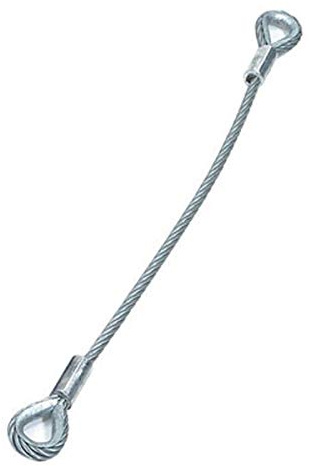LightmaXX Safety Stahlseil, 10mm x 2m, DIN 56926, 200cm Länge, 10mm Durchmesser, 100kg Belastbarkeit, Gekauscht, Ohne Kettennotglied