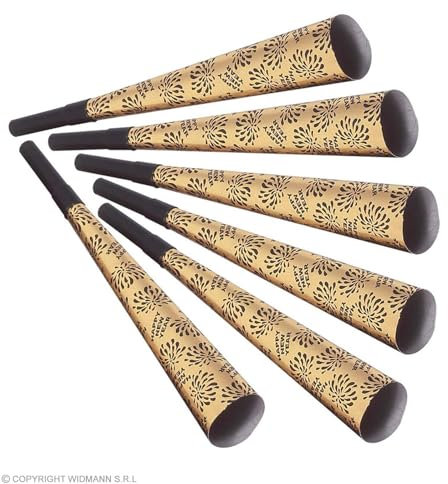 W WIDMANN MILANO Party Fashion, Trombe dal suono dorato, design festivo, leggere e facili da usare, materiali durevoli, set da 6, versatili per tutte le tue celebrazioni
