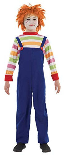 Fun Shack Blau Böse Puppe Kostüm für Jungen, Halloween und Karneval - XL