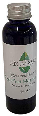 Pies Frescos Aceite De Masaje 60 ml con árbol del té& Hierbabuena aceites esenciales