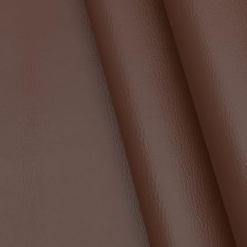Stoffkontor Polster PVC Kunstleder, Polsterstoff in Rindsleder Optik, Möbelstoff Meterware - Mittel-Braun - für sämtliche Polsterarbeiten, Automobil, Boote, Dekorationen UVM.