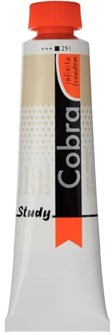Cobra Studie Wasser mischbare Ölfarbe - Titanbuff 291-40 ml Tube - Hohe Lichtechtheit - gratis Lösungsmittel