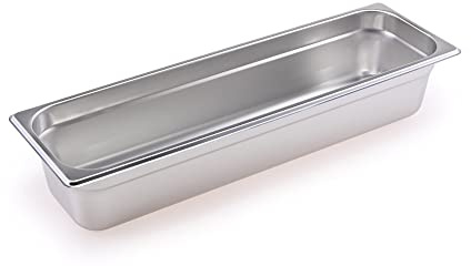 TeknoStahl GN Behälter Gastronorm 2/4 Edelstahl (100 Millimeter)
