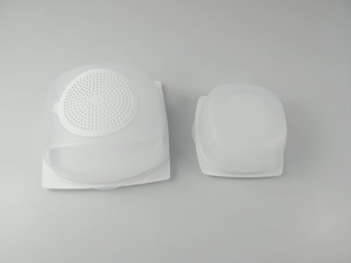 Tupperware KäseMax Junior A138 + KäseMax Mini Käsebehälter Käseglocke Kondenspro, Rechteckig, Transparent, Weiß, Luftdicht, Spülmaschinengeeignet, Modern, Käsebehälter, 3311691