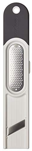 Microplane Rallador de Jengibre, Acero Inoxidable, Gris/Blanco