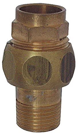 Cornat Löt-Verschraubung, 1 Außengewinde, 1 Muffe, konisch dichtend, A 22 mm, B 3/4Zoll , 1 Stück, rotguss, T5341G2234