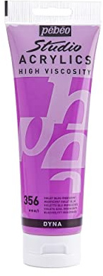 Pébéo - Acrylic Fine Studio Acrylics - Acrylfarbe für Künstler - Farbe für Profis und Anfänger - Leuchtende und pigmentierte Farbe - Violett Blau Iridescent - 250 ml