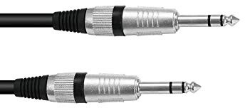 OMNITRONIC Cavo jack stereo 6,3 m sw road, cavo audio stereo con connettori jack