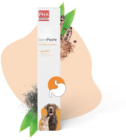 PHA DarmPaste DurchfallStopp für Hunde und Katzen - Linderung akuter Resorptionsstörungen des Darms, bei und nach akutem Durchfall, Paste 15 ml