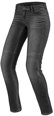 REV'IT! Motorrad Jeans Motorradhose Motorradjeans Westwood SF Damen Jeanshose grau Used 26/32, Chopper/Cruiser, Ganzjährig, Textil