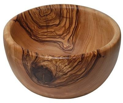 Cuencos de cereales grande 15 – 16 cm Cuenco con Schöner vetas únicas de olivas de madera