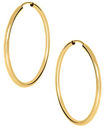 My Gold Damen Creolen Ohrringe Gold 333/585 Echtes Gelbgold (8/14 Karat) Ø 30mm Goldohrringe Damenohrringe Paloma Blanca