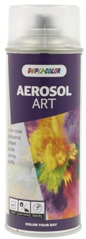 DUPLI-COLOR AEROSOL ART CLEAR COAT glänzend 400 ml, Spraylack für vielseitigen Einsatz, schnelltrocknend, hohe Deckkraft, für Innen- und Außenbereiche geeignet