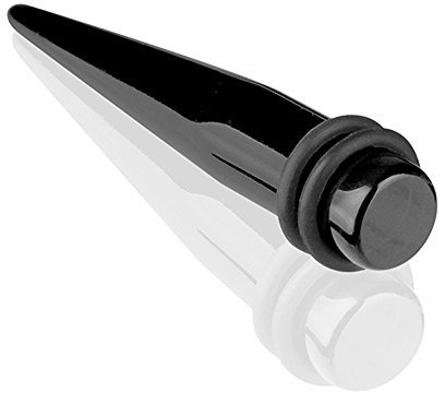 Taffstyle® Dehnungsstab Dehnstab Taper Expander Ohr Piercing Stab Kunststoff Schwarz - 10mm