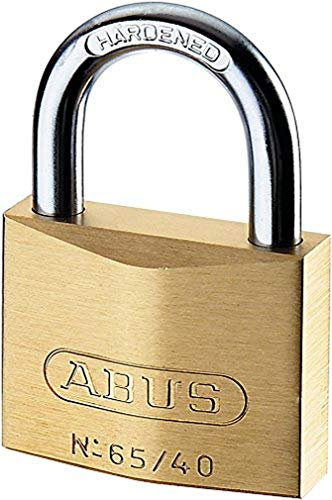 ABUS Lucchetto in ottone 65/40 - Serratura per cantine, armadietti e molto altro - Corpo della serratura in ottone massiccio - Grillo in acciaio temprato - Livello di sicurezza 5