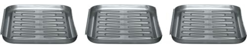 Schuhabtropfschalen silb. 3er-Set