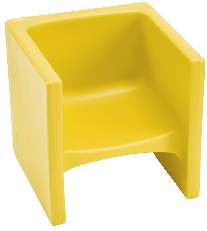 Children's Factory Cube Chair, Yellow, CF910-010, Flexible Seating Classroom Furniture for Kids Playroom, Daycare or Preschool, Toddler Reading Chair