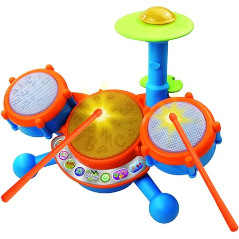 VTech KidiBeats Kids Drum Set, Orange