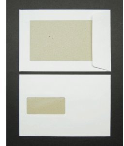 Versandtaschen C5 150g/qm HK Fenster Papprückwand VE=125 Stück weiß