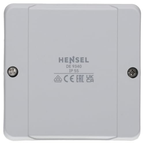 Hensel DE9320 Kabelabzweigkasten Feuchtraumdose IP 55 bis 2,5 qmm 3phasig, 4 qmm 1phasig, ohne Klemme