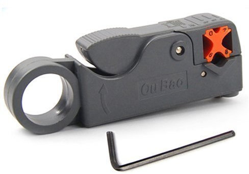 Accessotech Rotary Coaxial Coax Cable Cutter Stripper Tool for RG58 RG6 RG59 Lead Insulation