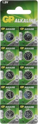GP 10 X A76, LR44, V13GA-batterier