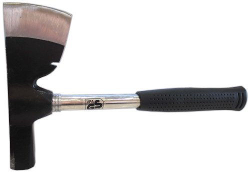 Gipserbeil schwarz mit Stahlrohrstiel lackierte Schneide TÜV geprüft Stahlbeil Campingbeil Hammer