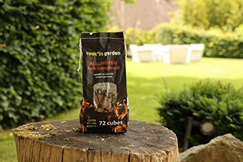 Cook'in Garden Fl200 - Accendisigari in legno compresso, 100% naturale x 72