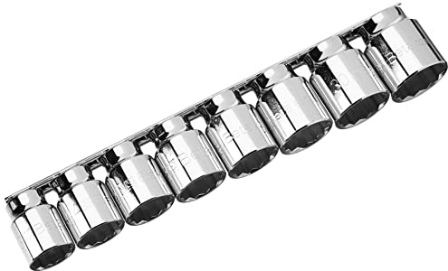 Beta 920B/SB8 - Serie di 8 chiavi a bussola a mano bocca poligonale (art. 920B) su supporto