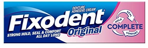 2 x Fixodent Original Denture Adhesive Cream/Haftcreme für Zahnersatz - Strong Hold - Confort den ganzen Tag 47 g