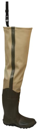 FROGG TOGGS Bull Frogg 3-ply PVC Canvas Bootfoot Hip Wader, Cleated or Felt