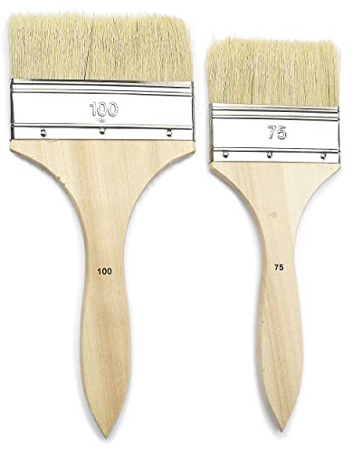 Pebeo 950650 Pinselset, 2-teilig, Spalterpinsel, Borstpinsel Nummer 75, 100