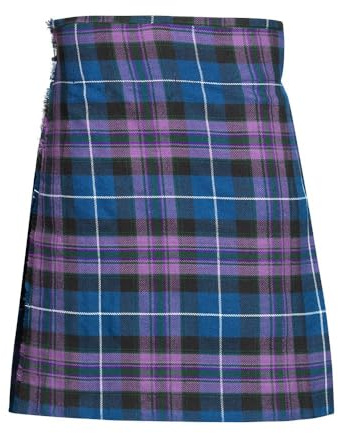 The Scotland Kilt Company Scottish Tartan Wedding 5 Yard Acrylic Kilt - Pride of Scotland - Smart Casual, Adjustable Buckle, Comfortable Kilt - 32''
