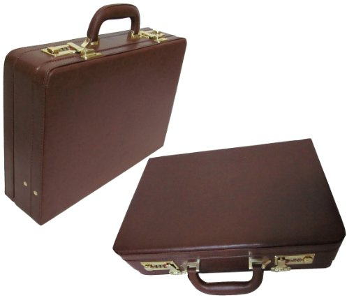 Amerileather Expandable Executive Faux Leather Attache Case(#2893-8)
