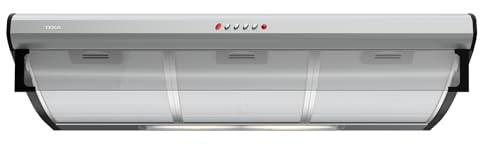 Teka C 9420 - Campana Extractora Clásica 90 cm, Integrada en Mueble, con 2 Motores, Frente Soft Inox Anti Huella, Mandos Pulsantes, 3 Velocidades, 2 Lámparas LED, Color Acero Inoxidable