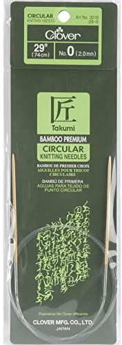 Clover Takumi Bamboo Circular 29-Inch Knitting Needles, Size 11