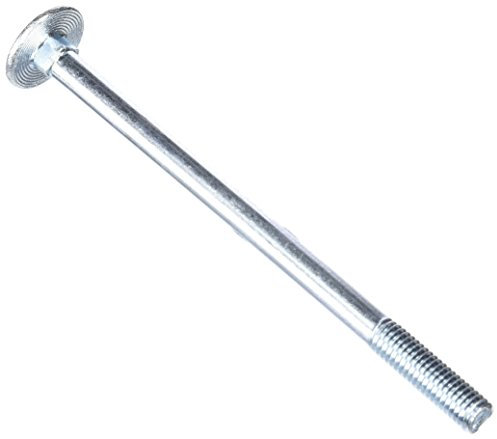 Merriway BH04827 (25 Pcs) Carriage Bolts with Nuts, M6 x 100mm (1/4 inch x 4 inch) Zinc Plated - Pack of 25 Pieces