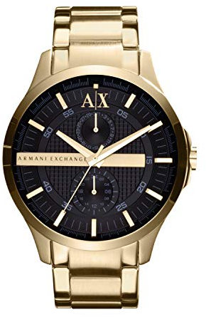 Armani Exchange Orologio da Uomo, Movimento Multifunzione, Cassa in Acciaio Inossidabile 46 mm con Bracciale in Acciaio Inossidabile, AX2122