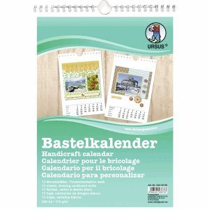 Ludwig Bähr 10 x Bastelkalender weiß A4