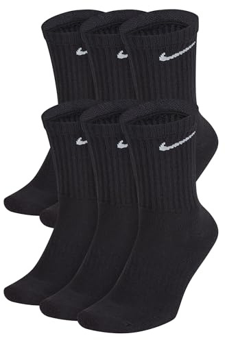 Nike Everyday Cushion Crew Calzini, Uomo, Black/(White), M