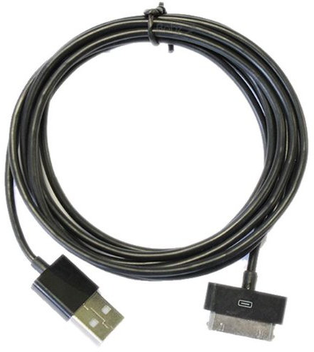 G4GADGET Câble USB 30 broches compatible iPad 2/3/3g/3gs/4/4s / iPod Noir 1 m