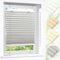 Victoria M. Easyfix Plissee Faltrollo ohne Bohren Plisseeanlage Klemmfix mit Klemmträger für Fenster und Türen, Größe: 85 x 120 cm, Farbe: Grau
