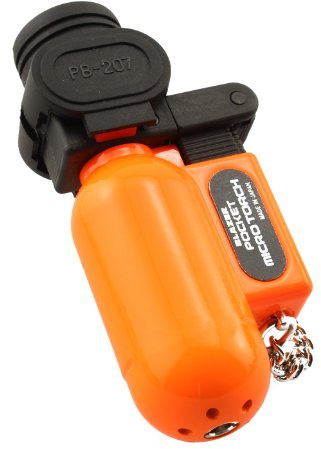 Blazer 189-2188 PB207CR The Torch Butane Refillable Lighter, Blaze Orange
