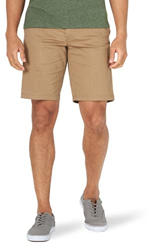Lee Men's Extreme Motion Flat Front Short Original Khaki 38